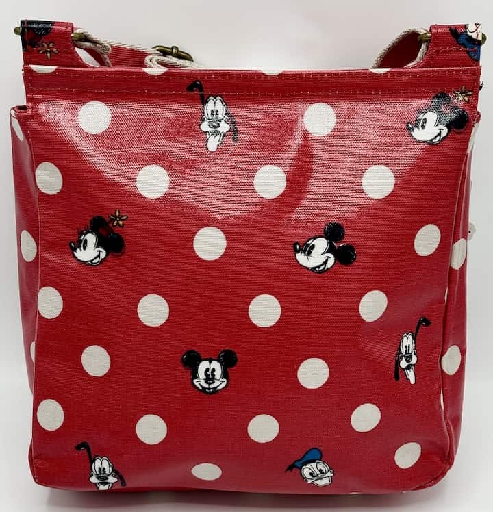 Cath Kidston Disney Mickey Mouse Bag Red White Polka Dot Spot Handbag Back