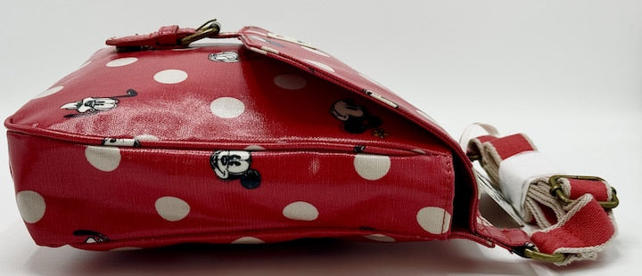 Cath Kidston Disney Mickey Mouse Bag Red White Polka Dot Spot Handbag Left Side