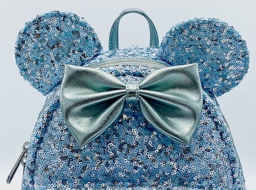 Loungefly Arendelle Aqua Mini Backpack Frozen Blue Sequin Disney Bag