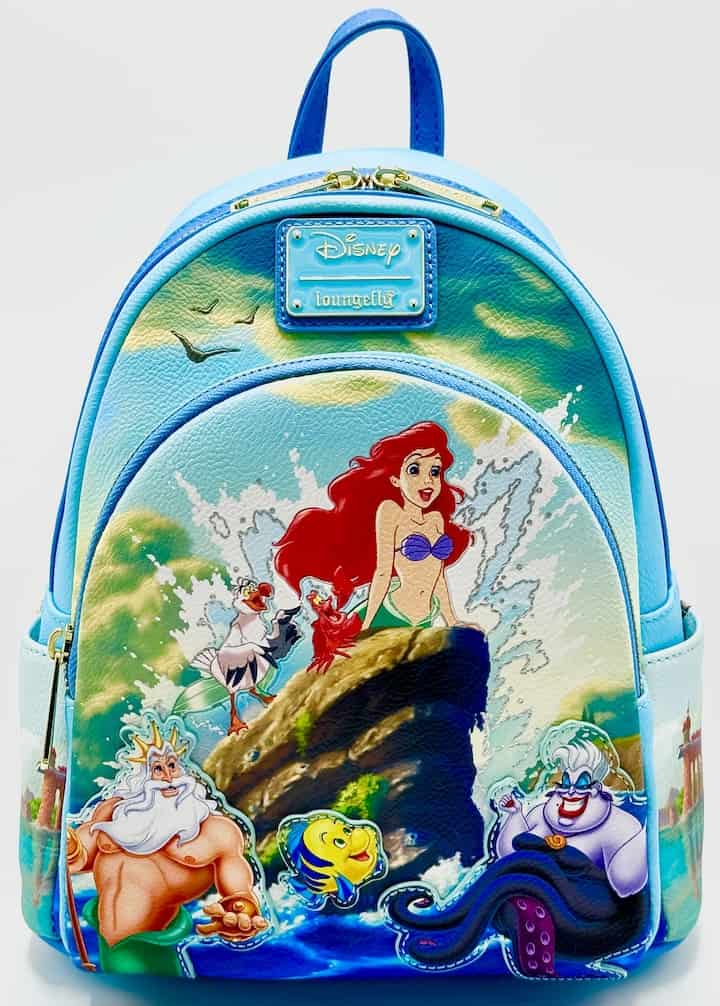 Loungefly Ariel Rock Splash Scene Mini Backpack The Little Mermaid Bag