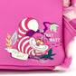 Loungefly Cheshire Cat Plush Pocket Mini Backpack Light Up Bag Back Artwork Close Up