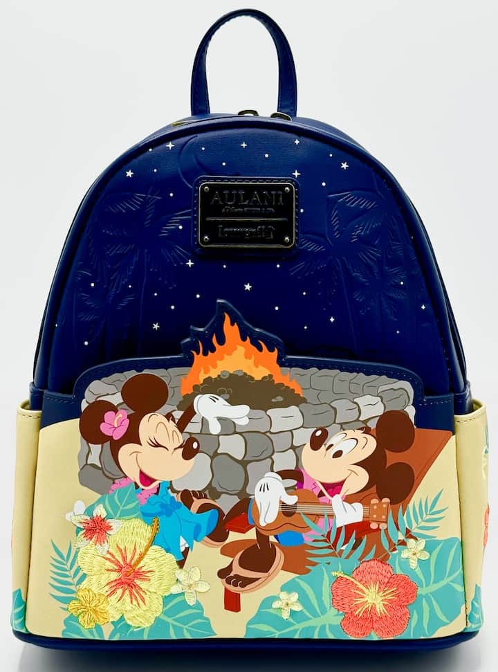 Loungefly Disney Aulani Resort Mickey Minnie Fire Pit Mini Backpack