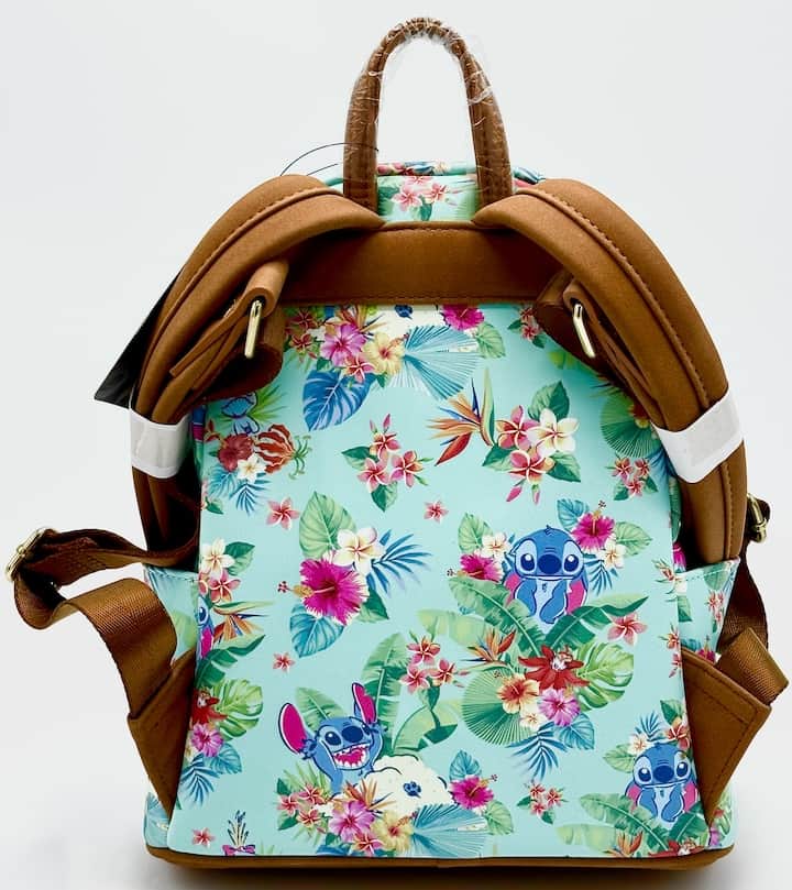 Loungefly Disney Lilo Stitch Mint Floral Mini Backpack Tropical AOP Bag