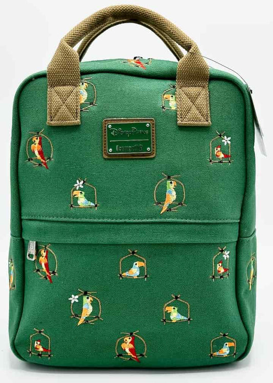 Loungefly Disney Parks Enchanted Tiki Room Backpack Canvas Bag Front Full View