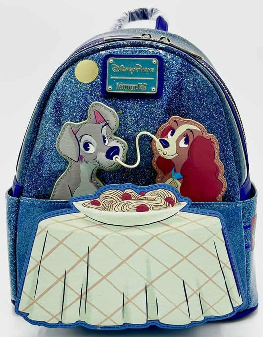 Loungefly Disney Parks Lady and the Tramp Mini Backpack Bag Front Full View