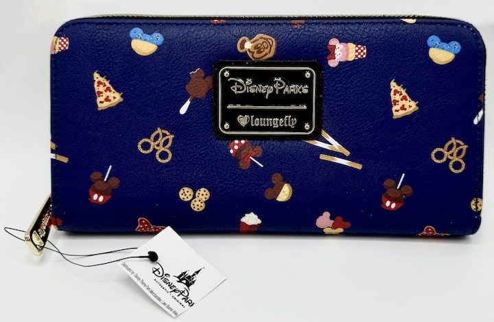 Loungefly Disney Parks Snacks Wallet Mickey Minnie Mouse Treats Purse Front Full View