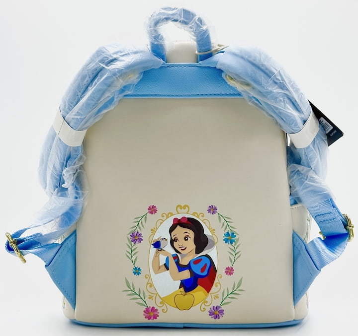 Loungefly Disney Princess Floral Mini Backpack Frame Glitter Vanity Bag Back