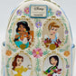 Loungefly Disney Princess Floral Mini Backpack Frame Glitter Vanity Bag Front Full View