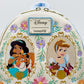 Loungefly Disney Princess Floral Mini Backpack Frame Glitter Vanity Bag Front Top