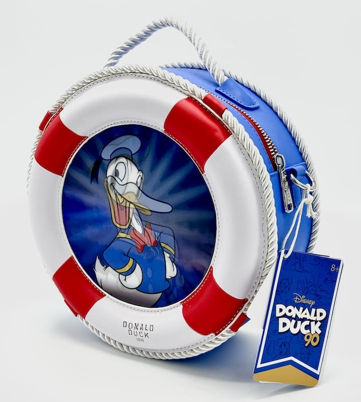 Loungefly Donald Duck 90th Crossbody Disney Lenticular Bag Front Old Effect