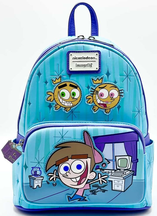 Loungefly Fairly Odd Parents Mini Backpack Nickelodeon Bag Font Full View