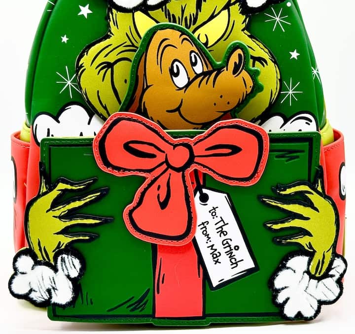 Loungefly Dr. Seuss How the Grinch Stole Christmas Grinch store & Max Mini Backpack