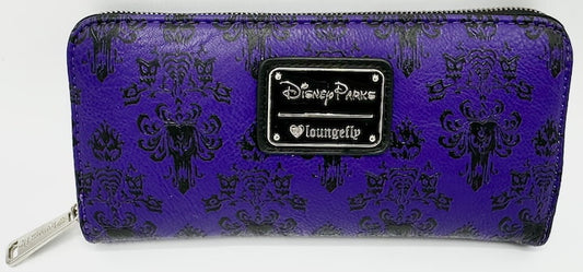 Loungefly Haunted Mansion Wallet Phantom Manor Wallpaper Purse Front