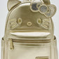 Loungefly Hello Kitty 50th Gold Anniversary Mini Backpack Sanrio Bag Front Full View