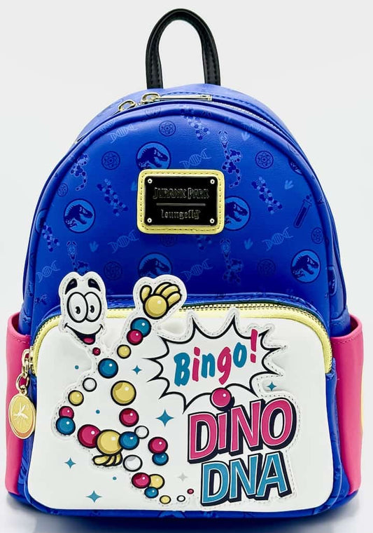 Loungefly Jurassic Park Dino DNA Mini Backpack Universal Studios Bag Front Full View