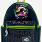 Loungefly Jurassic Park Sequin Green Mini Backpack Floral Bag Front Full View