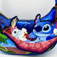 Loungefly Lilo Stitch Scrump Camping Crossbody Disney Cuties Bag Front Body With Applique