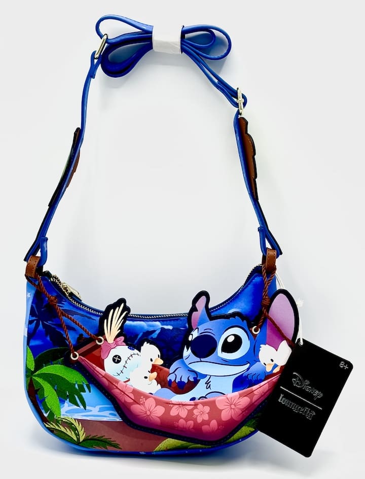 Loungefly Lilo Stitch Scrump Camping Crossbody Disney Cuties Bag Front Full View