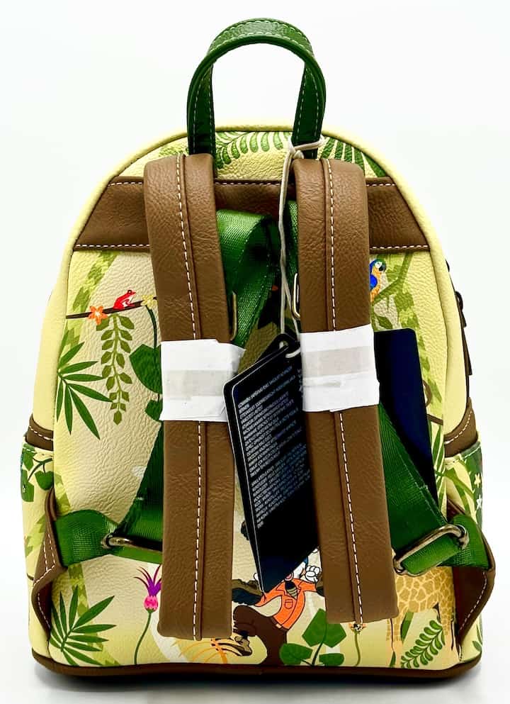 Loungefly Mickey Mouse Jungle Mini Backpack Disney Tropical Bag Straps