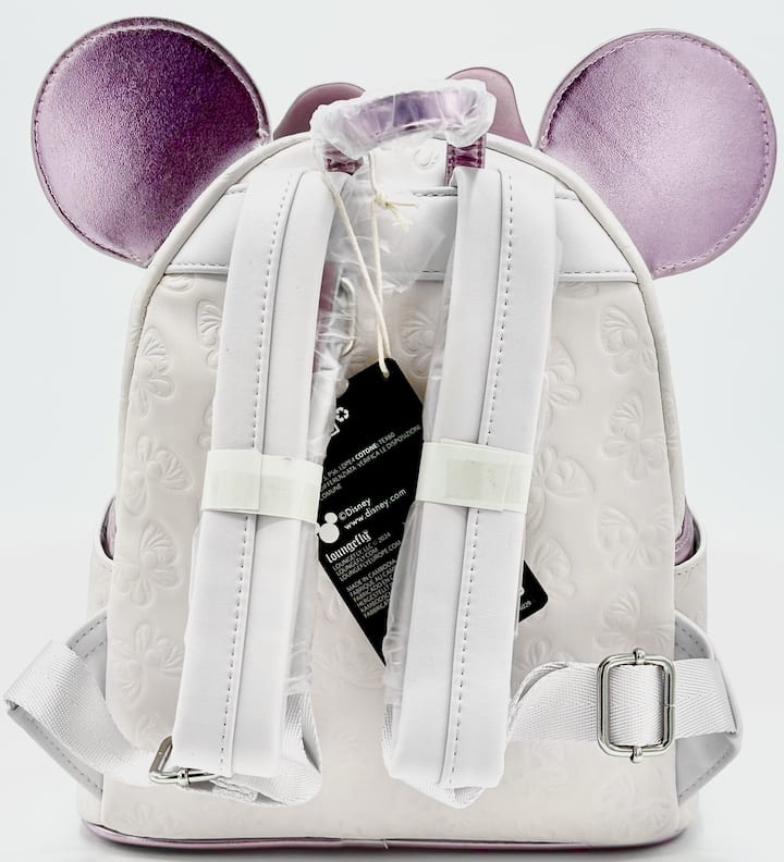 Loungefly Minnie Mouse Butterfly Mini Backpack Disney Pink Purple Bag Straps
