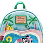 Loungefly Minnie Mouse Holiday Vacation Mini Backpack Swimming Pool Bag Front Enamel Logo