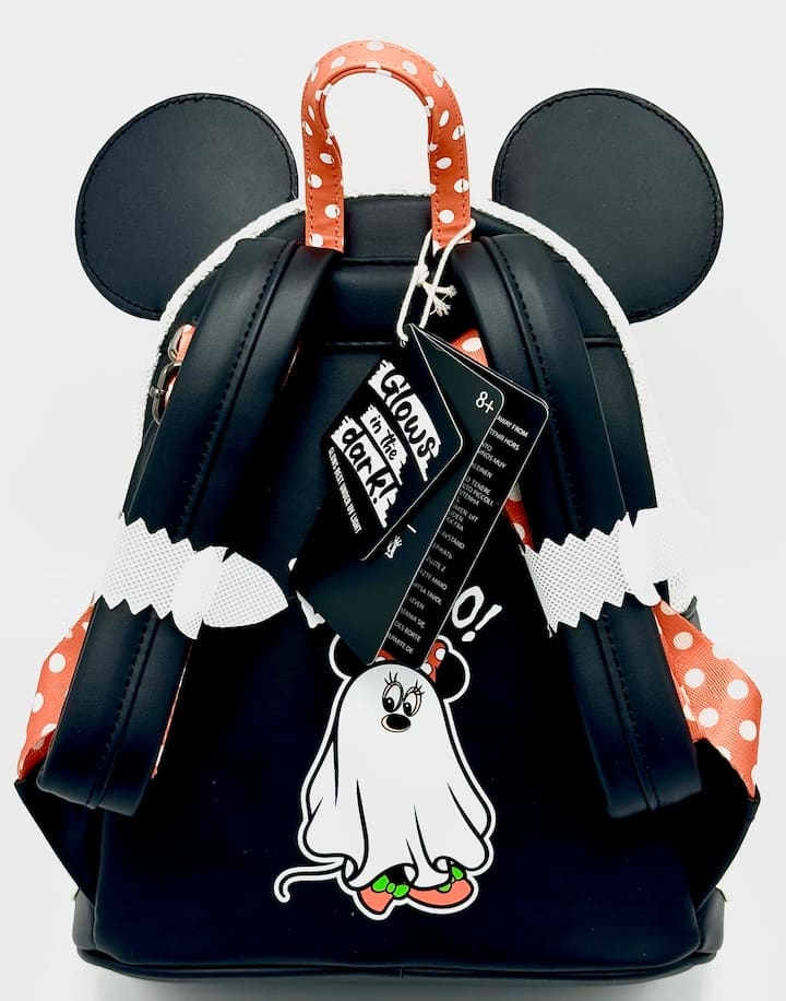 Disney Loungefly Minnie retailer Mouse Ghost backpack, Glow In The Dark