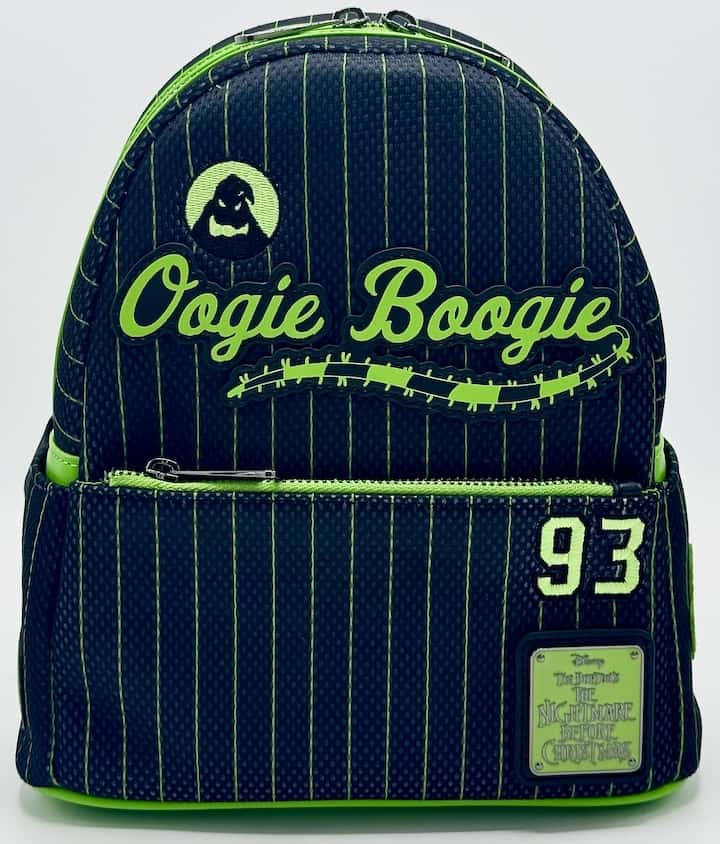 Loungefly Oogie Boogie Football Team Jersey Mini Backpack NBC Bag Full View