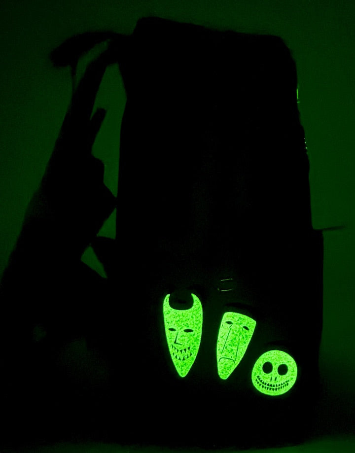 Loungefly Oogie Boogie Football Team Jersey Mini Backpack NBC Bag Glow In The Dark Right Side