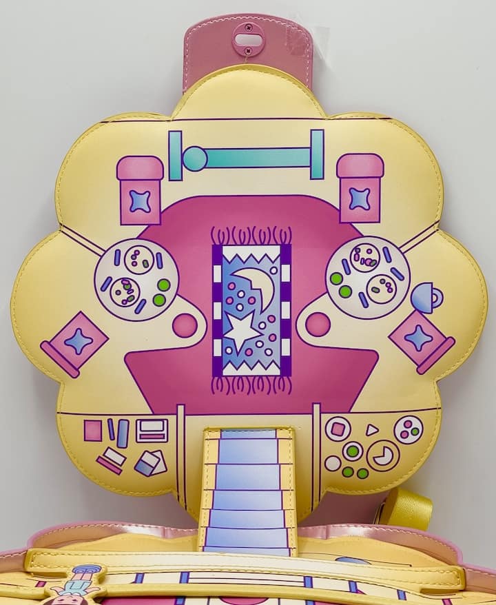 Loungefly Polly Pocket Mini Backpack Compact Playset Figural 90s Bag Compact Base Close Up