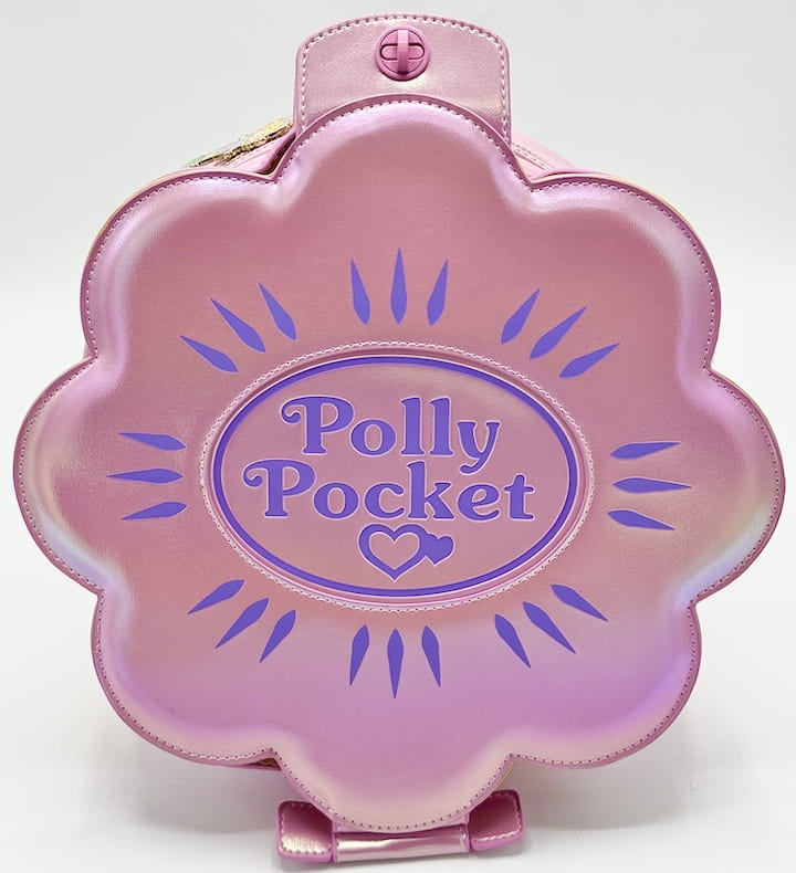 Loungefly Polly Pocket Mini Backpack Compact Playset Figural 90s Bag Front Full View