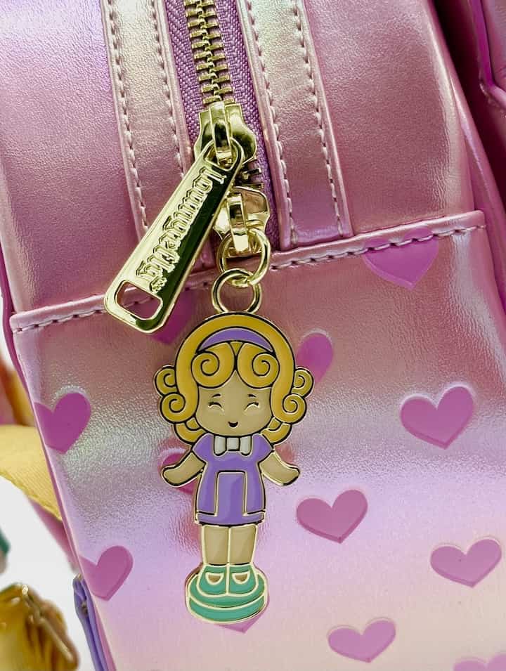 Loungefly Polly Pocket Mini Backpack Compact Playset Figural 90s Bag Zips and Keyring