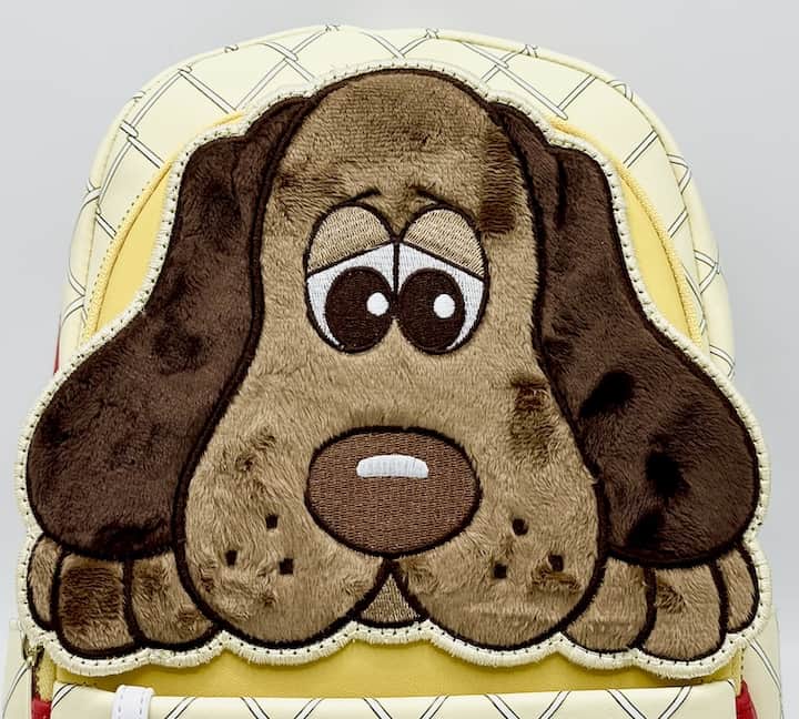 Loungefly Pound Puppies Mini Backpack Hasbro 40th Anniversary Dog Bag Front Head Applique