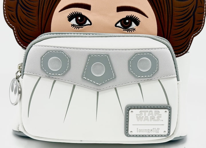 Loungefly Princess Leia Cosplay Mini Backpack Disney Star Wars Bag Front Pocket