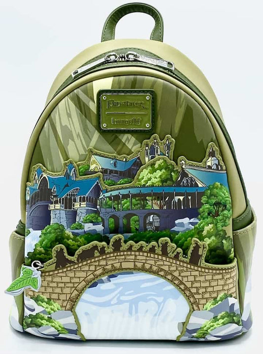 Loungefly Rivendell Mini Backpack Lord of the Rings Bag Front Full View