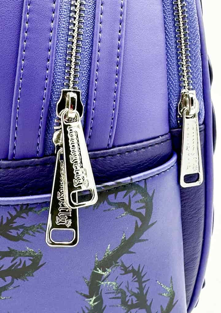 Loungefly Sleeping Beauty Maleficent Mini Backpack Disney Portrait Bag Zips