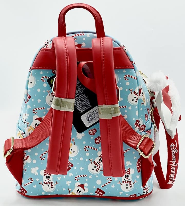 Loungefly Snowman AOP Mini Backpack Mickey Minnie Snowmen Ears Set