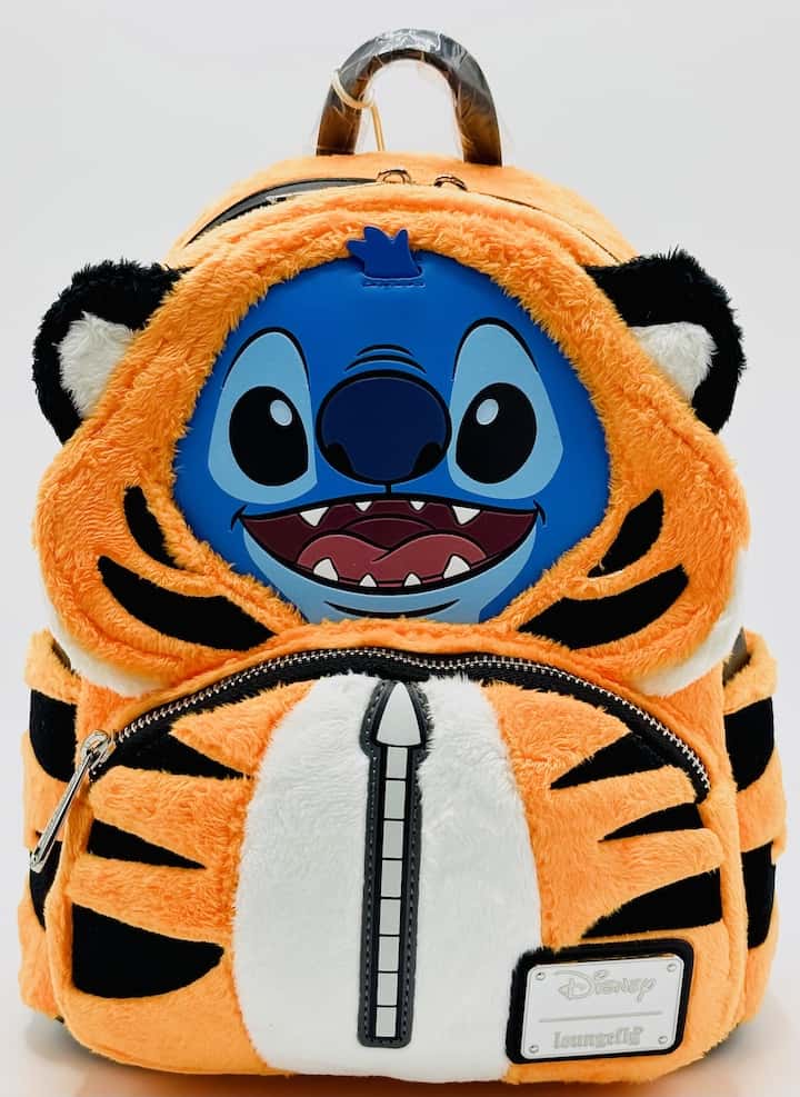 Loungefly Stitch Rajah Mini Backpack Disney Plush Cosplay Bag Front Full View