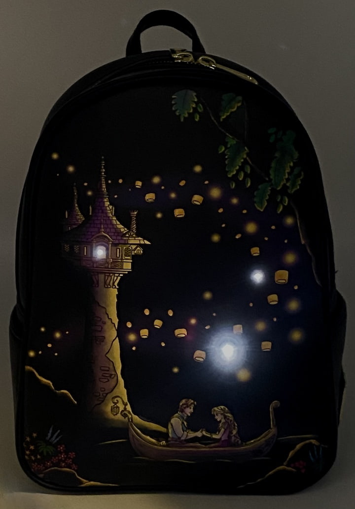 Loungefly Tangled Light Up Mini Backpack Disney Rapunzel Lantern Bag