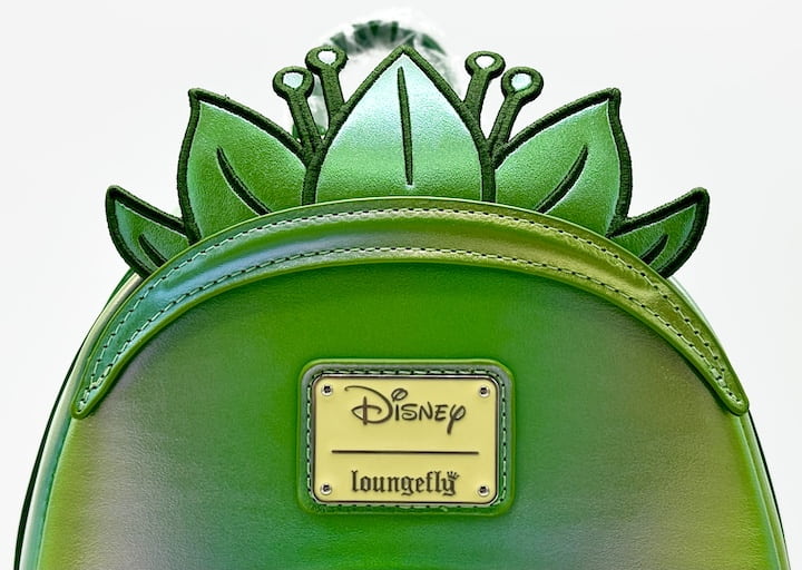 Loungefly Tiana Shiny Mini Backpack Disney Princess Iridescent Bag Front Enamel Logo