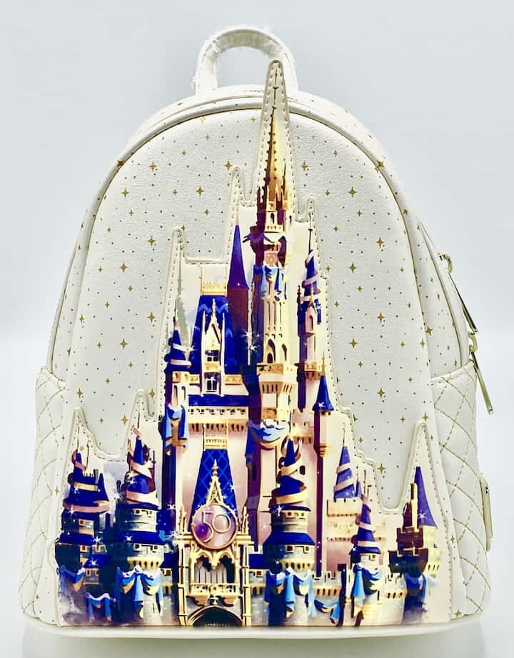 NWT Walt Disney World 50th Anniversary Blue Loungefly Mini Backpack IN  HAND!!