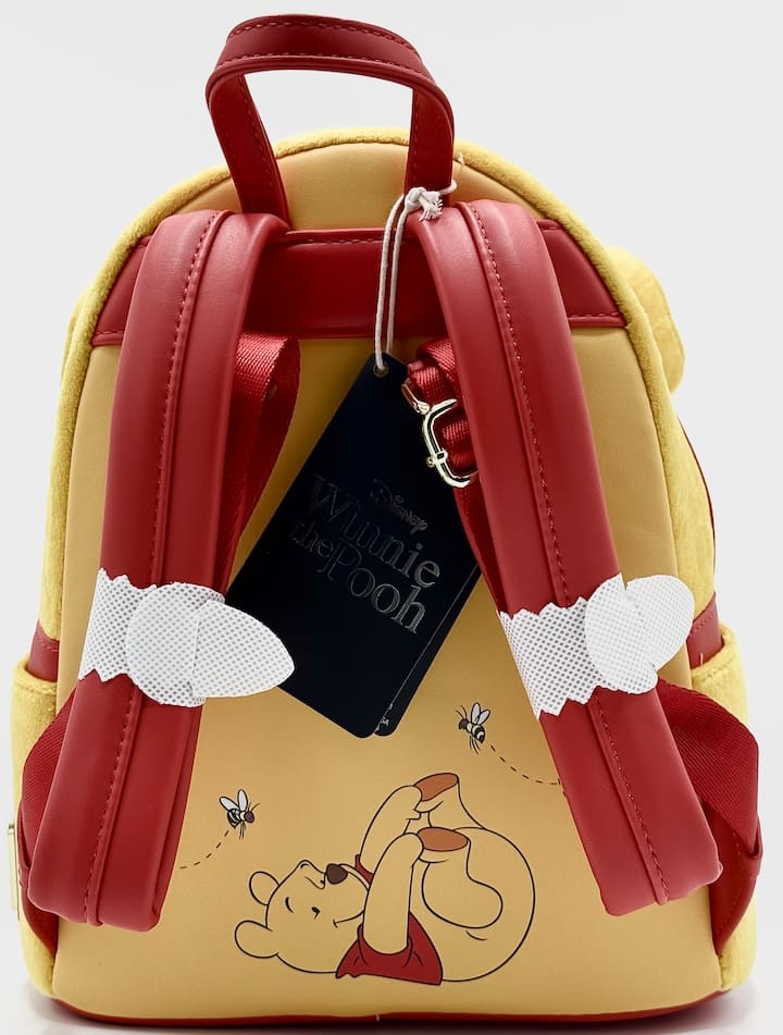 Loungefly Winnie the Pooh Plush Upside Down Mini Backpack Disney Bag Straps