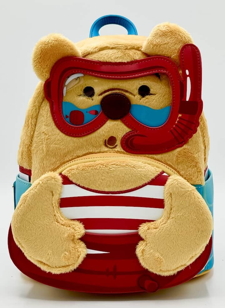 Loungefly Winnie the Pooh Snorkel Plush Mini Backpack Summer Vibes Bag Front Full View