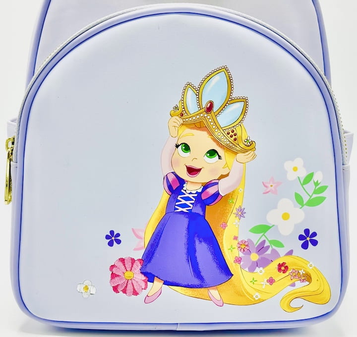 Loungefly Young Rapunzel Mini Backpack Disney Tangled Bag Front Pocket