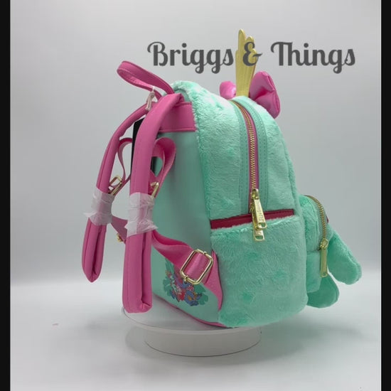 Loungefly Scrump Plush Cosplay Mini Backpack Disney Lilo & Stitch Bag Video