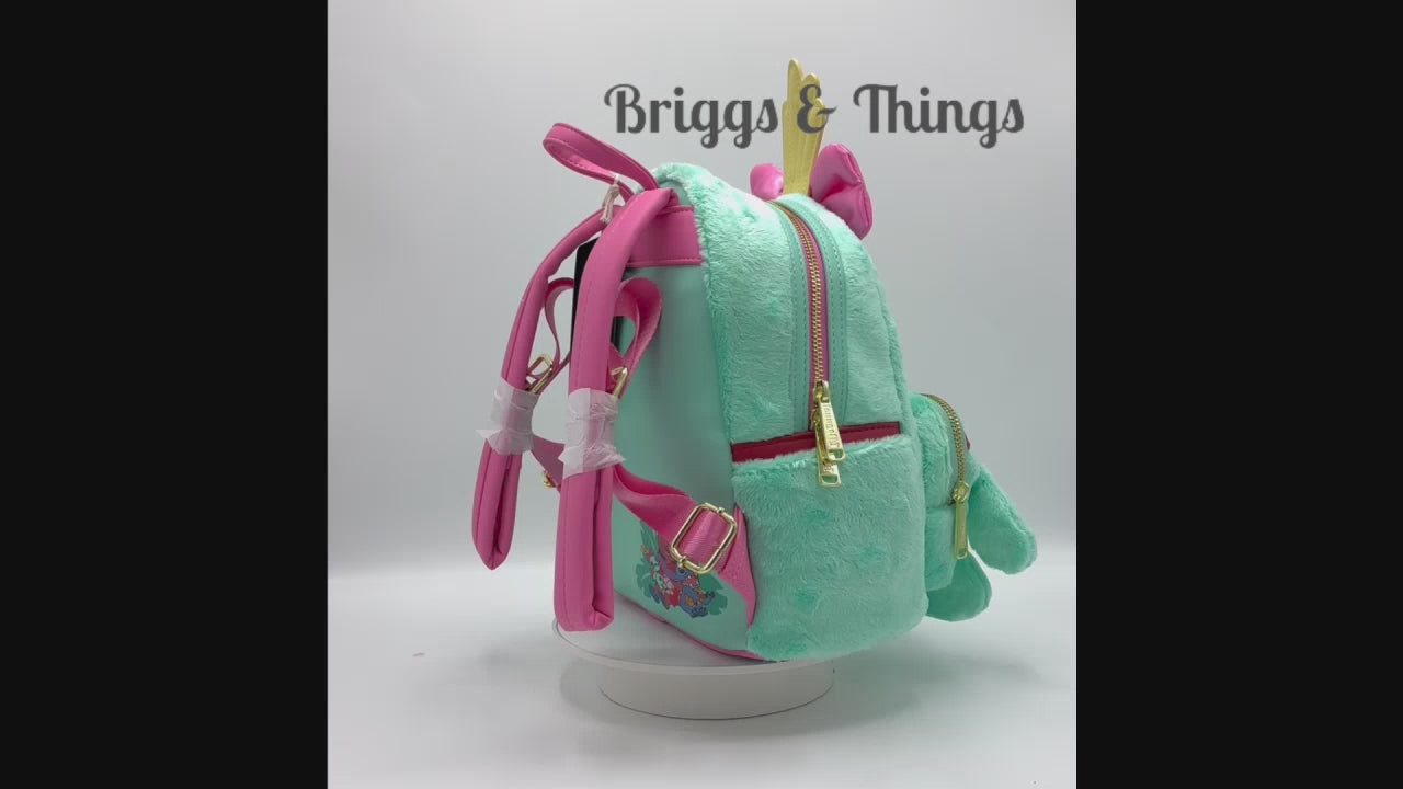 Loungefly Scrump Plush Cosplay Mini Backpack Disney Lilo & Stitch Bag Video