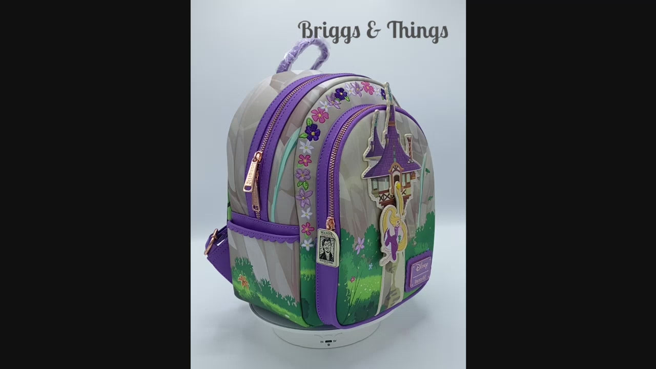 Loungefly Tangled Mini Backpack Rapunzel Swinging From the Tower Bag