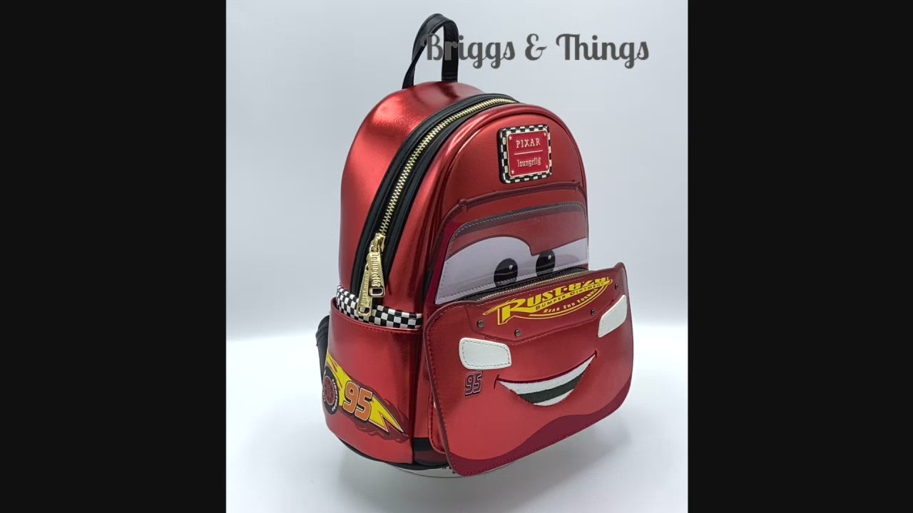 Loungefly Lightning McQueen Mini Backpack Disney Pixar Cars Bag