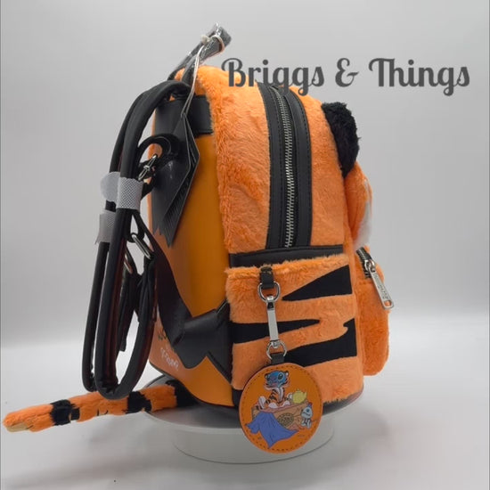 Loungefly Stitch Rajah Mini Backpack Disney Plush Cosplay Bag Video