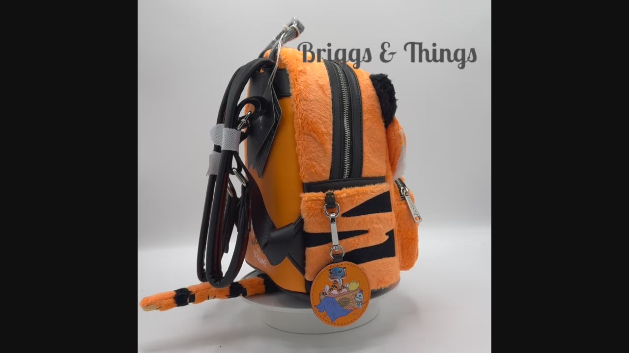 Loungefly Stitch Rajah Mini Backpack Disney Plush Cosplay Bag Video