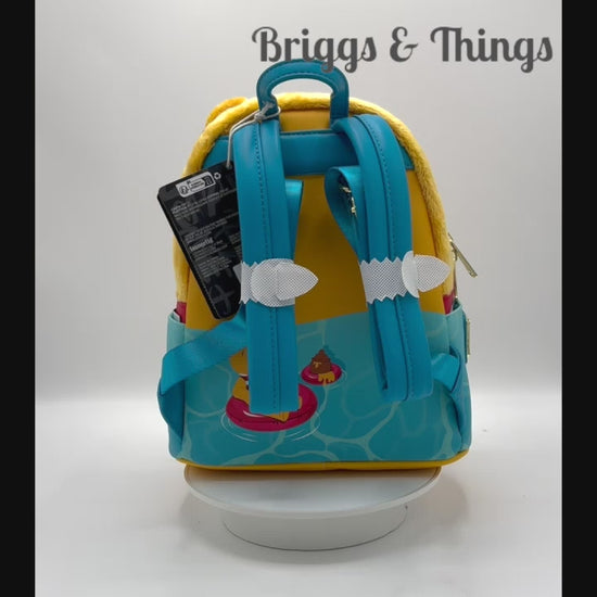 Loungefly Winnie the Pooh Snorkel Plush Mini Backpack Summer Vibes Bag Video